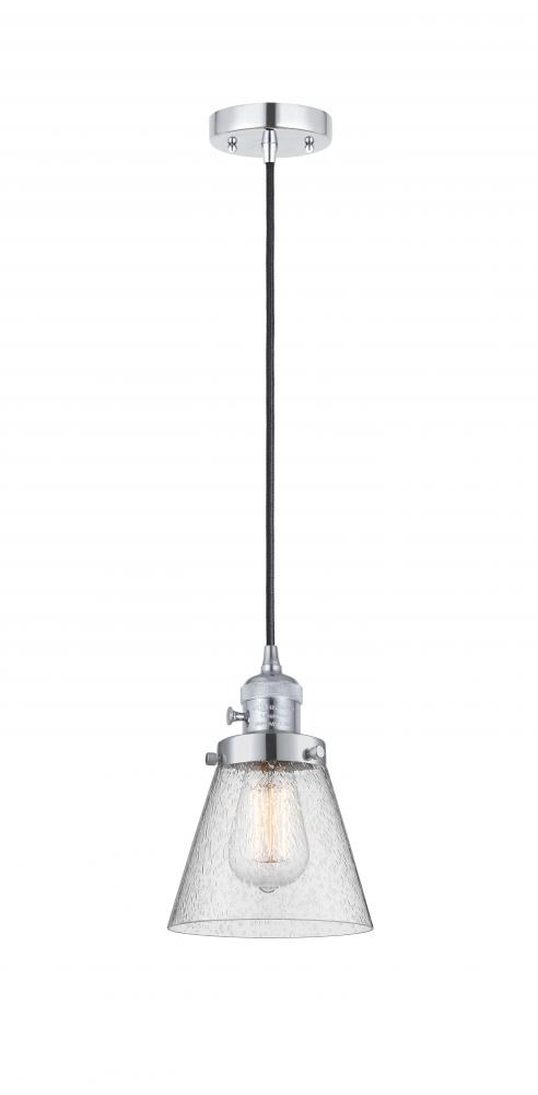 Cone - 1 Light - 6 inch - Polished Chrome - Cord hung - Mini Pendant