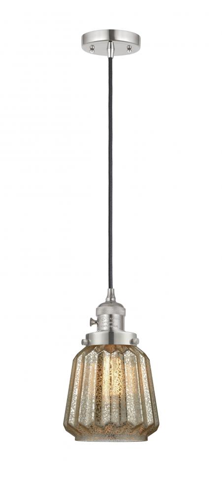 Chatham - 1 Light - 7 inch - Polished Nickel - Cord hung - Mini Pendant