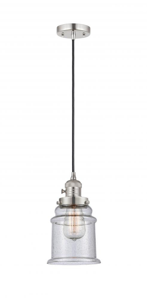 Canton - 1 Light - 6 inch - Polished Nickel - Cord hung - Mini Pendant