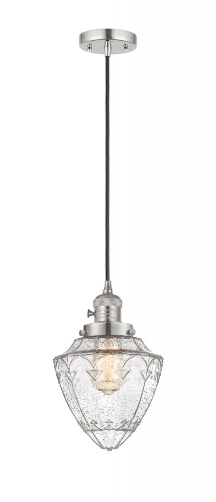 Bullet - 1 Light - 7 inch - Polished Nickel - Cord hung - Mini Pendant