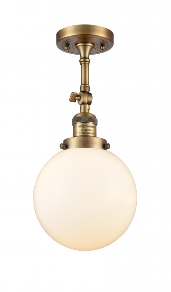 Beacon - 1 Light - 8 inch - Brushed Brass - Semi-Flush Mount