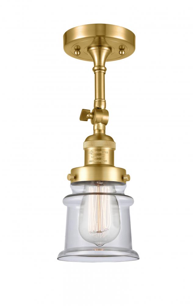 Canton - 1 Light - 5 inch - Satin Gold - Semi-Flush Mount