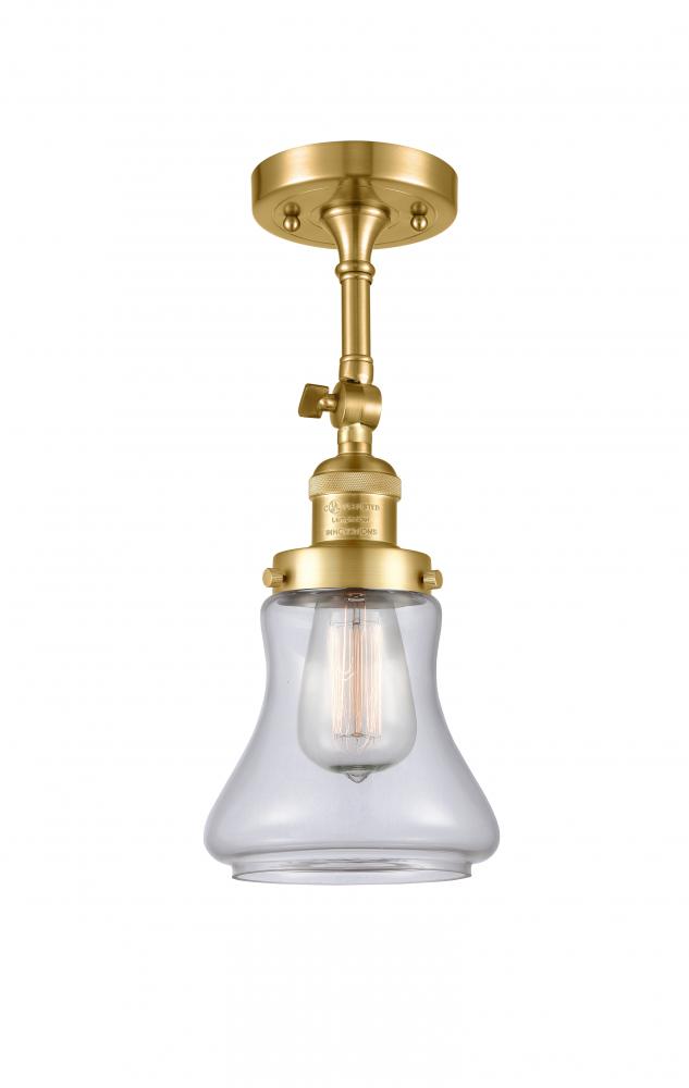 Bellmont - 1 Light - 6 inch - Satin Gold - Semi-Flush Mount