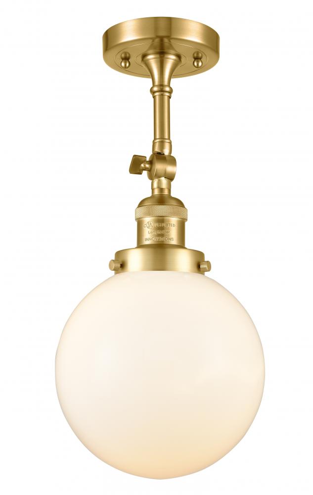 Beacon - 1 Light - 8 inch - Satin Gold - Semi-Flush Mount