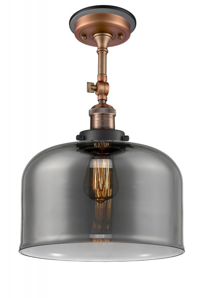 Bell - 1 Light - 12 inch - Antique Copper - Semi-Flush Mount