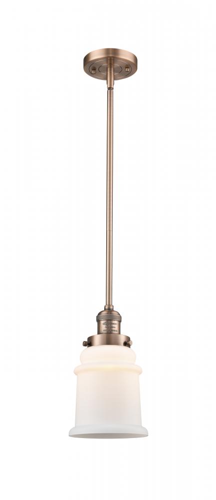 Canton - 1 Light - 7 inch - Antique Copper - Stem Hung - Mini Pendant