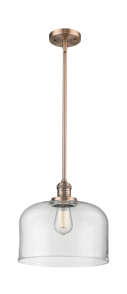 Bell - 1 Light - 12 inch - Antique Copper - Stem Hung - Mini Pendant