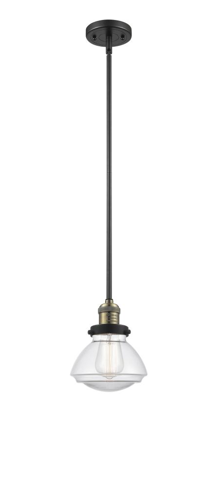 Olean - 1 Light - 7 inch - Black Antique Brass - Stem Hung - Mini Pendant