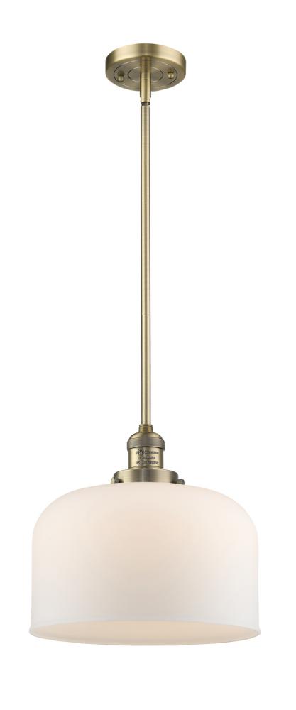 Bell - 1 Light - 12 inch - Brushed Brass - Stem Hung - Mini Pendant