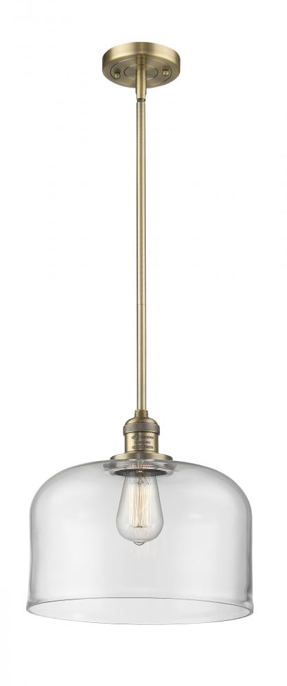 Bell - 1 Light - 12 inch - Brushed Brass - Stem Hung - Mini Pendant