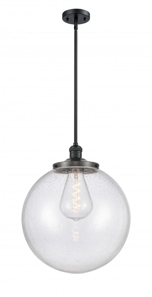 Beacon - 1 Light - 16 inch - Matte Black - Stem Hung - Pendant