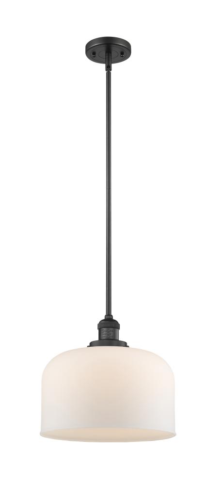 Bell - 1 Light - 12 inch - Matte Black - Stem Hung - Mini Pendant