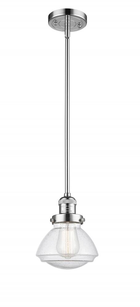 Olean - 1 Light - 7 inch - Polished Chrome - Stem Hung - Mini Pendant