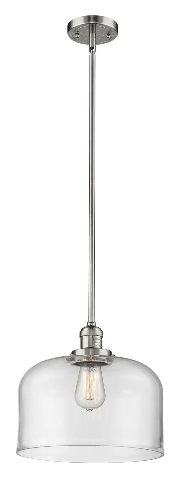 Bell - 1 Light - 12 inch - Polished Nickel - Stem Hung - Mini Pendant