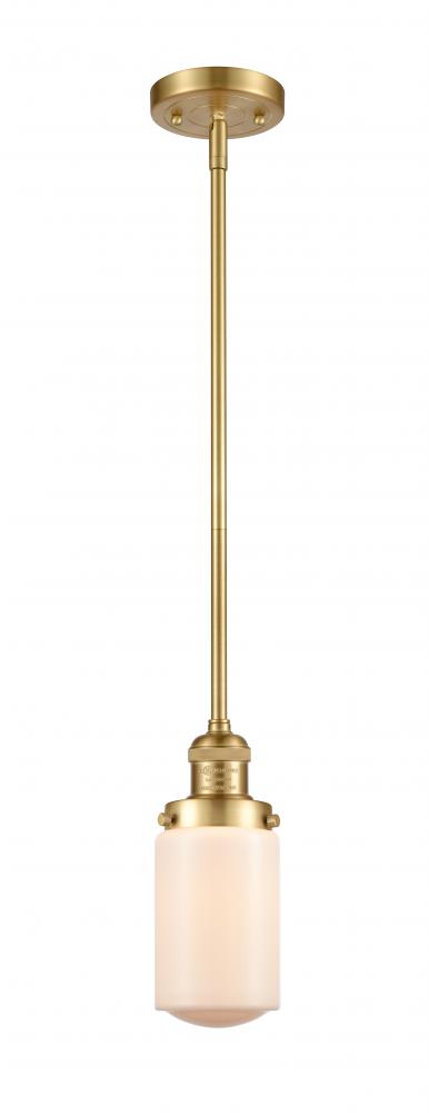 Dover - 1 Light - 5 inch - Satin Gold - Stem Hung - Mini Pendant