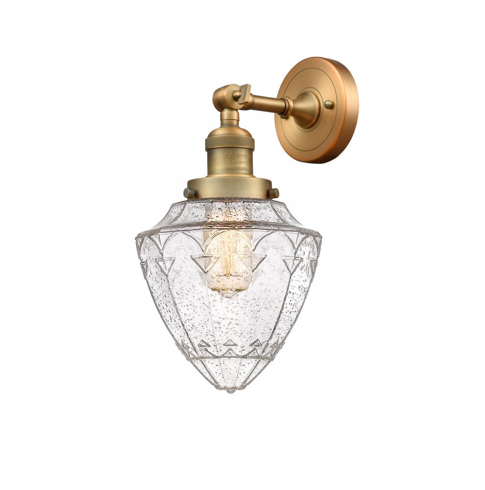 Bullet - 1 Light - 7 inch - Brushed Brass - Sconce