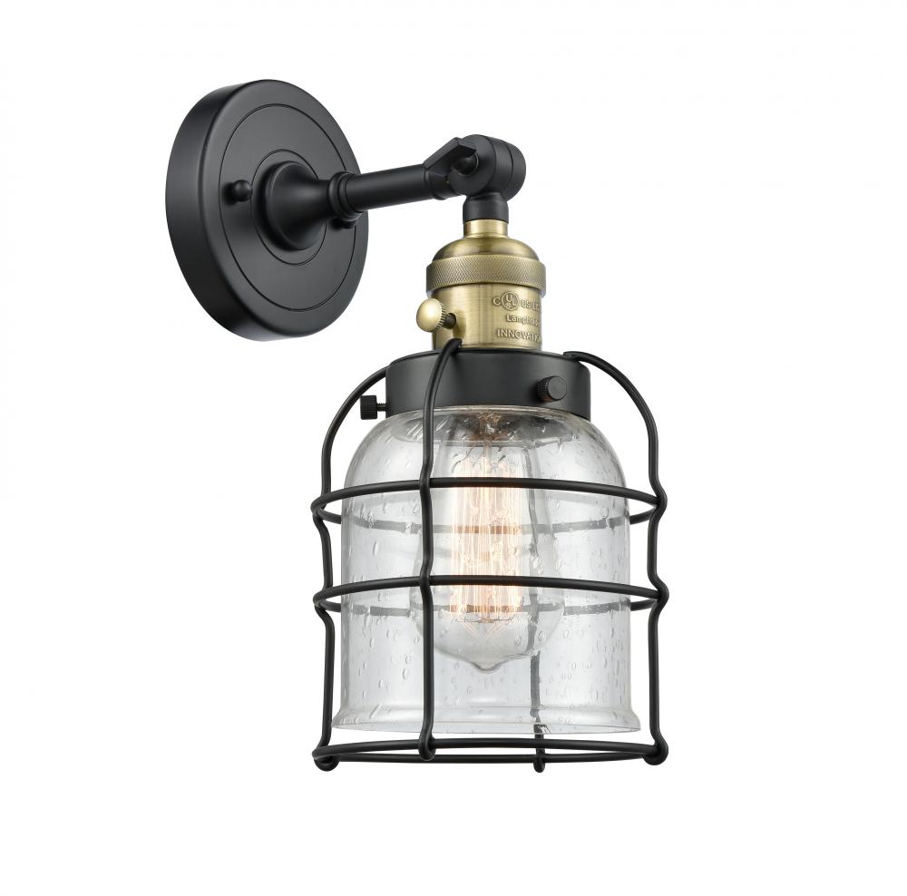 Bell Cage - 1 Light - 6 inch - Black Antique Brass - Sconce