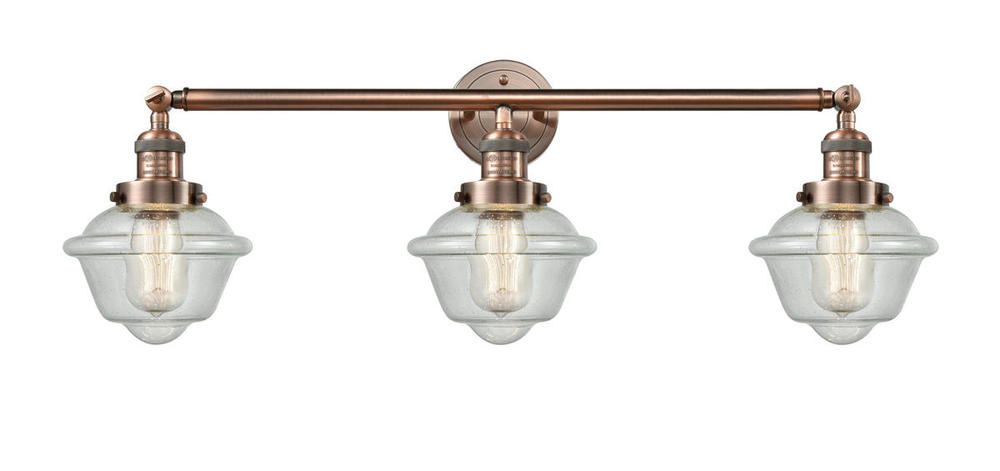 Oxford - 3 Light - 34 inch - Antique Copper - Bath Vanity Light