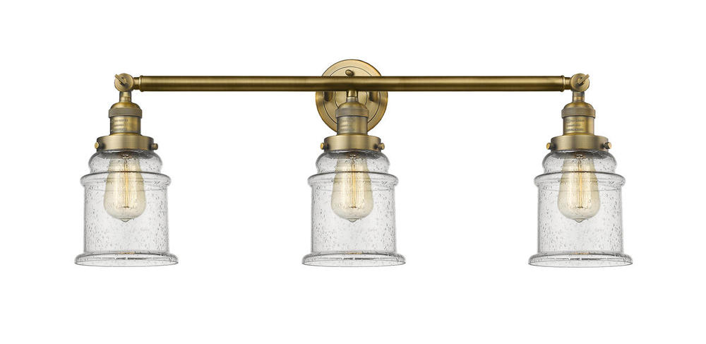 Canton - 3 Light - 30 inch - Brushed Brass - Bath Vanity Light