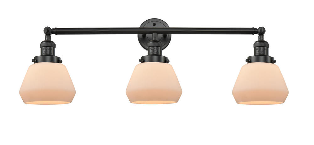 Fulton - 3 Light - 30 inch - Matte Black - Bath Vanity Light