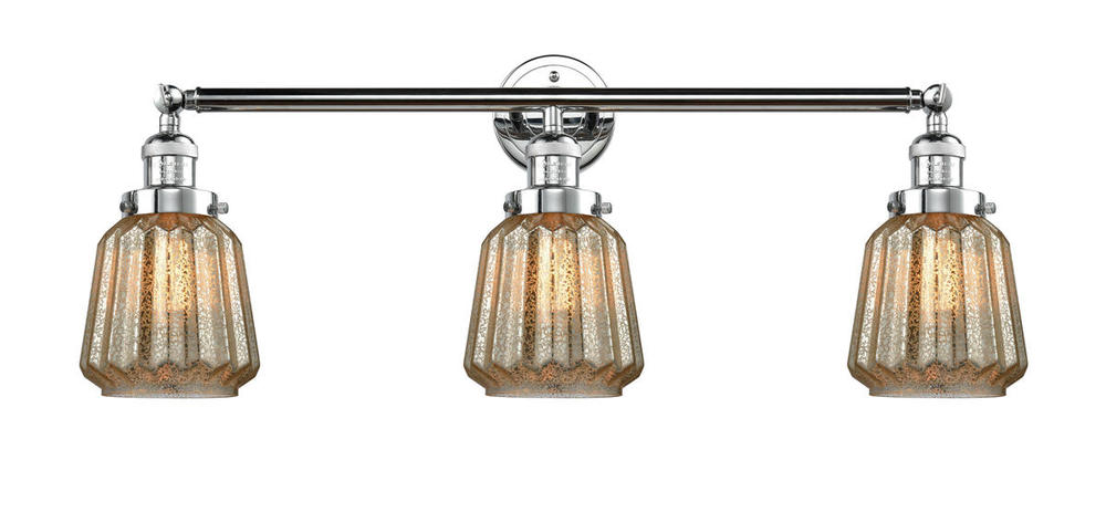 Chatham - 3 Light - 30 inch - Polished Chrome - Bath Vanity Light