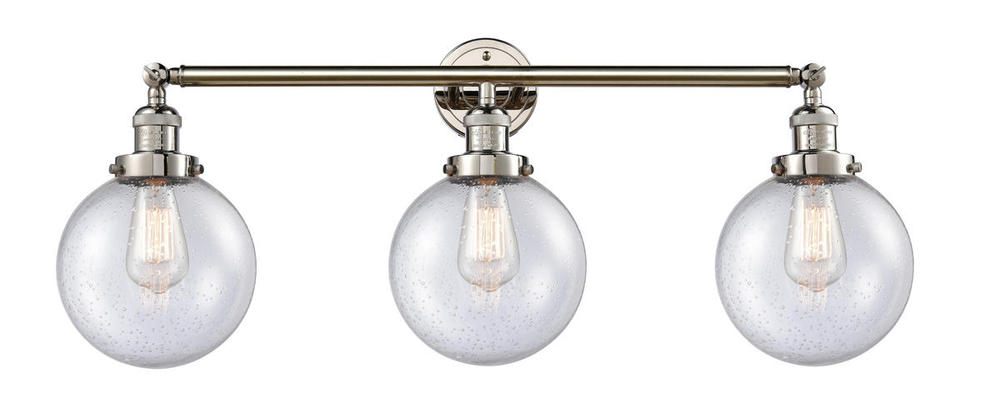 Beacon - 3 Light - 32 inch - Polished Nickel - Bath Vanity Light