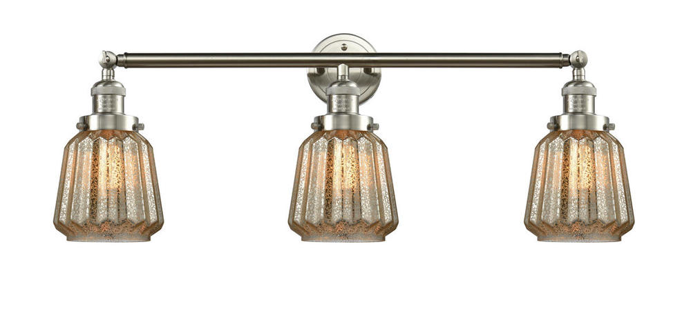 Chatham - 3 Light - 30 inch - Brushed Satin Nickel - Bath Vanity Light