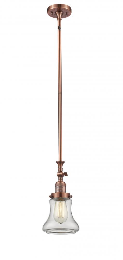 Bellmont - 1 Light - 6 inch - Antique Copper - Stem Hung - Mini Pendant