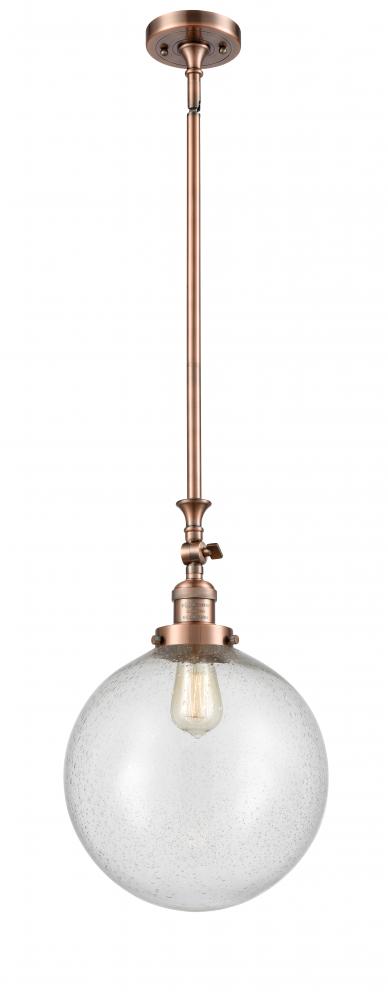 Beacon - 1 Light - 12 inch - Antique Copper - Stem Hung - Mini Pendant