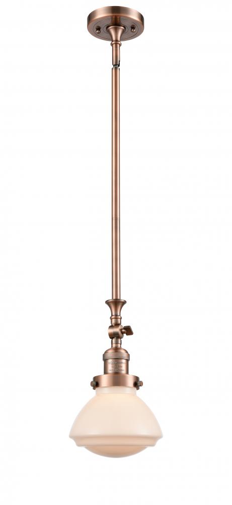 Olean - 1 Light - 7 inch - Antique Copper - Stem Hung - Mini Pendant