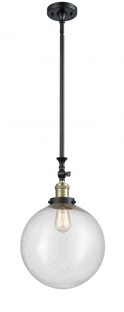 Beacon - 1 Light - 12 inch - Black Antique Brass - Stem Hung - Mini Pendant