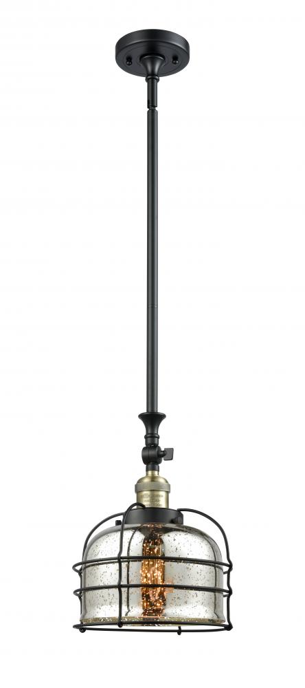 Bell Cage - 1 Light - 9 inch - Black Antique Brass - Stem Hung - Mini Pendant