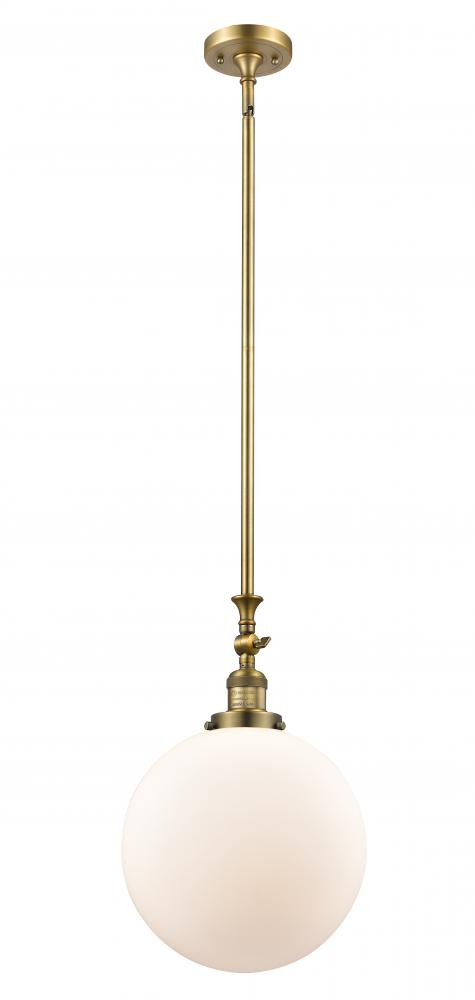 Beacon - 1 Light - 12 inch - Brushed Brass - Stem Hung - Mini Pendant