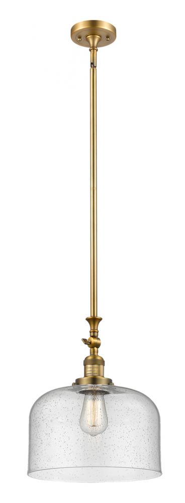 Bell - 1 Light - 12 inch - Brushed Brass - Stem Hung - Mini Pendant