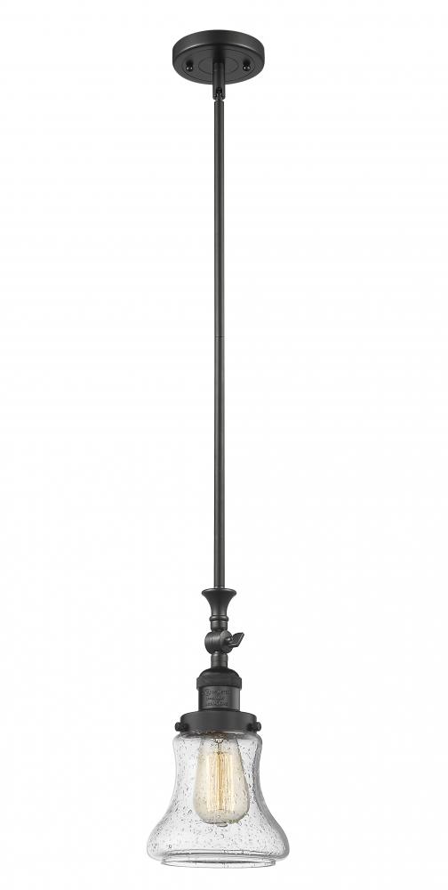 Bellmont - 1 Light - 6 inch - Matte Black - Stem Hung - Mini Pendant