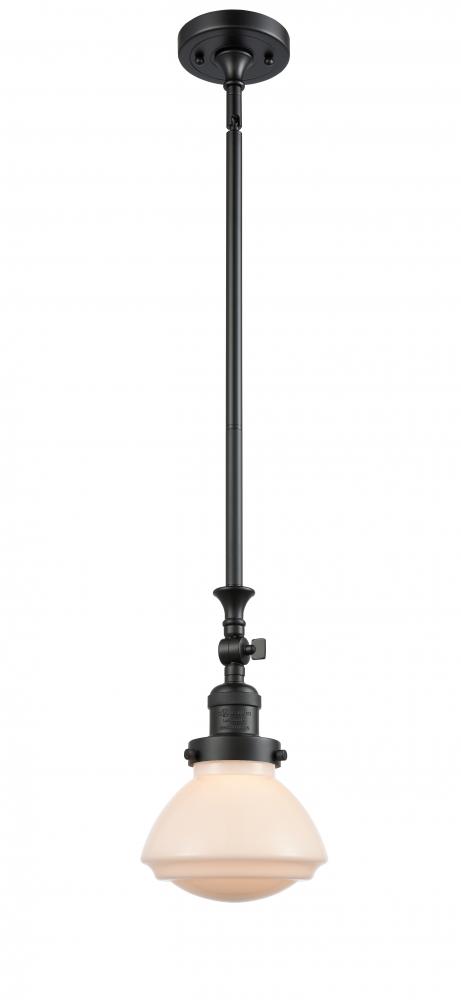 Olean - 1 Light - 7 inch - Matte Black - Stem Hung - Mini Pendant