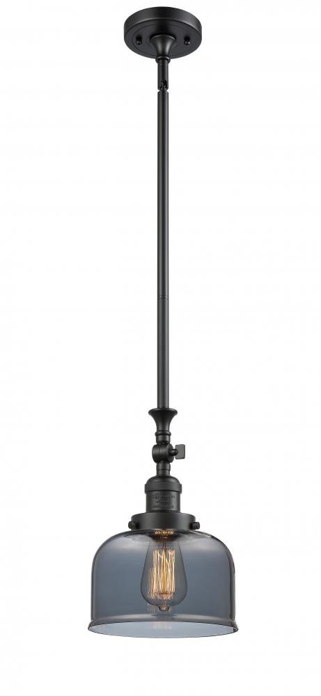 Bell - 1 Light - 8 inch - Matte Black - Stem Hung - Mini Pendant