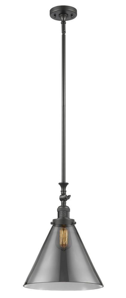 Cone - 1 Light - 12 inch - Oil Rubbed Bronze - Stem Hung - Mini Pendant