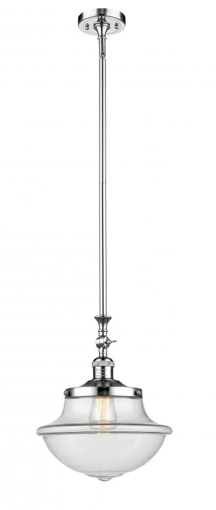 Oxford - 1 Light - 12 inch - Polished Chrome - Stem Hung - Mini Pendant