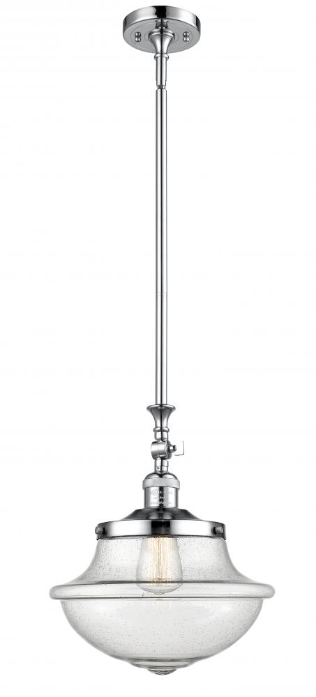 Oxford - 1 Light - 12 inch - Polished Chrome - Stem Hung - Mini Pendant