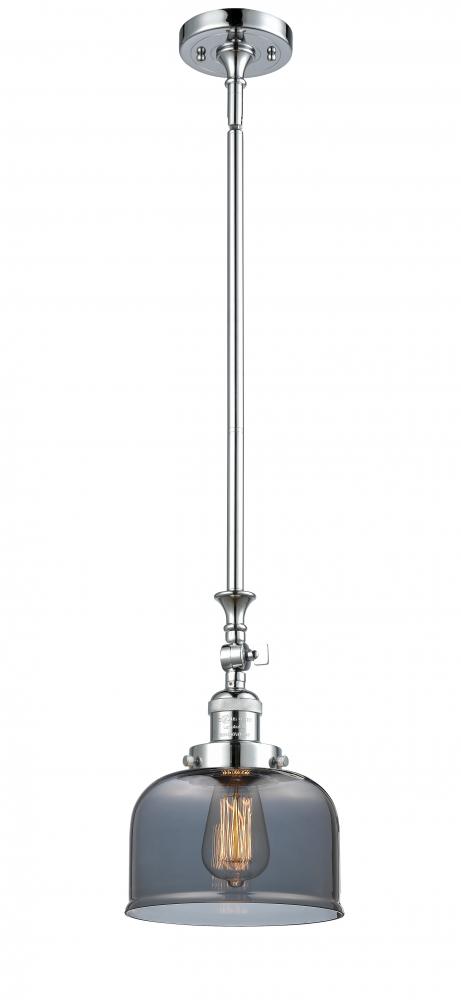 Bell - 1 Light - 8 inch - Polished Chrome - Stem Hung - Mini Pendant