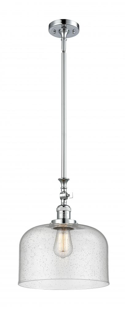 Bell - 1 Light - 12 inch - Polished Chrome - Stem Hung - Mini Pendant