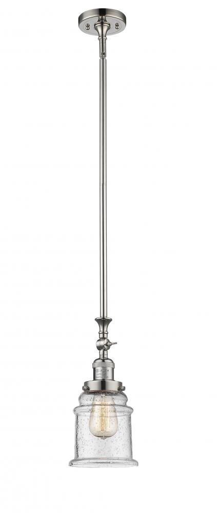 Canton - 1 Light - 6 inch - Polished Nickel - Stem Hung - Mini Pendant