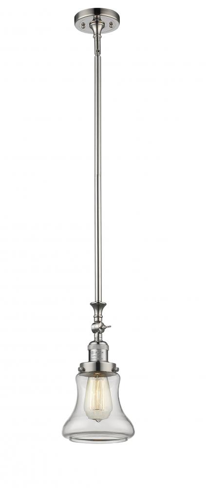 Bellmont - 1 Light - 6 inch - Polished Nickel - Stem Hung - Mini Pendant