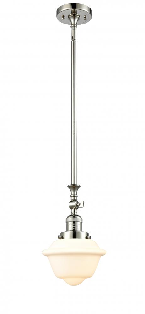 Oxford - 1 Light - 7 inch - Polished Nickel - Stem Hung - Mini Pendant