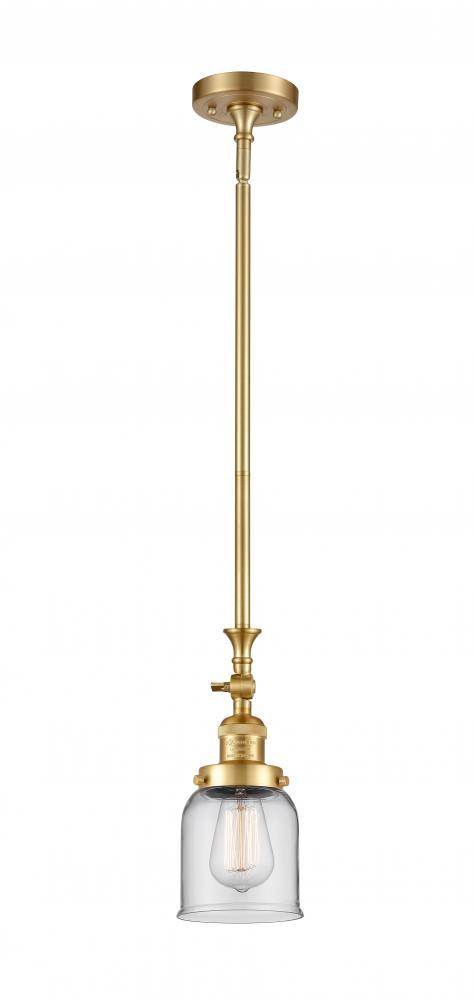 Bell - 1 Light - 5 inch - Satin Gold - Stem Hung - Mini Pendant