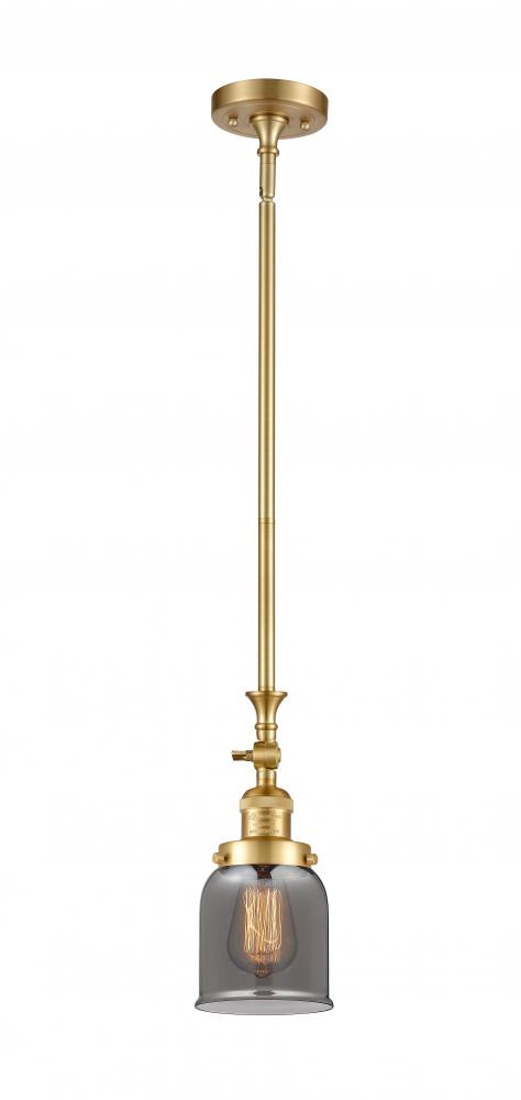 Bell - 1 Light - 5 inch - Satin Gold - Stem Hung - Mini Pendant