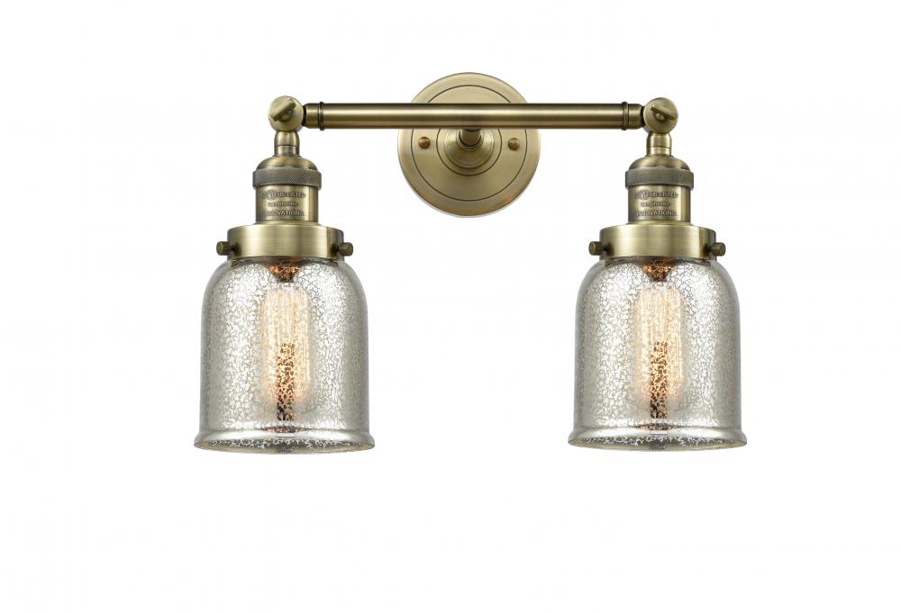 Bell - 2 Light - 15 inch - Antique Brass - Bath Vanity Light