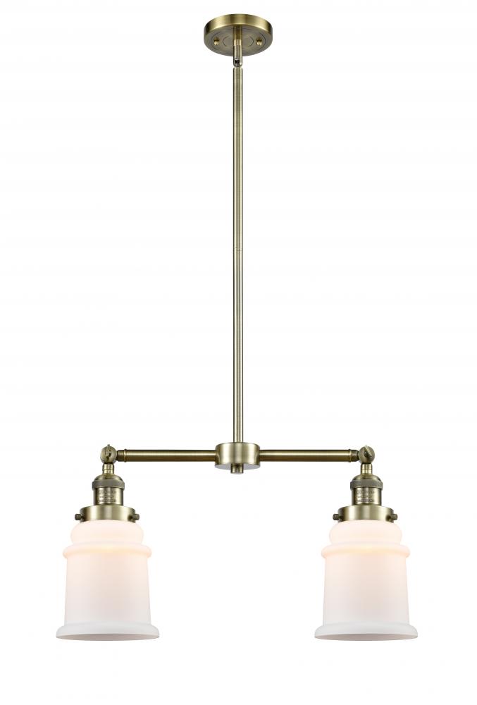 Canton - 2 Light - 21 inch - Antique Brass - Stem Hung - Island Light