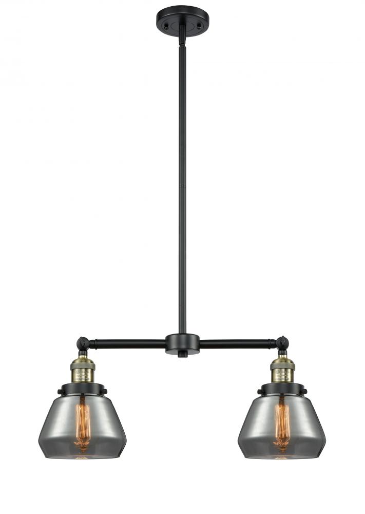 Fulton - 2 Light - 21 inch - Black Antique Brass - Stem Hung - Island Light